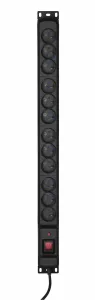ActiveJet COMBO 12 socket power strip 5m black