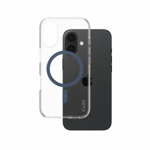 PanzerGlass CARE by PanzerGlass Urban Combat Case Transparent w. Blue MagSafe iPhone 16
