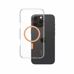 PanzerGlass CARE by PanzerGlass Urban Combat Case Transparent w. Peachy MagSafe iPhone 16 Pro Max