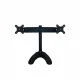 Newstar Tilt/Turn/Rotate Dual Desk Stand for two 19-30" Monitor Screens, Height Adjustable - Black #2