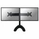 Newstar Tilt/Turn/Rotate Dual Desk Stand for two 19-30" Monitor Screens, Height Adjustable - Black
