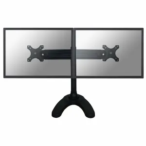 Newstar Tilt/Turn/Rotate Dual Desk Stand for two 19-30" Monitor Screens, Height Adjustable - Black