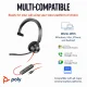 POLY Blackwire 3310 Monaural USB-C Headset +USB-C/A Adapter #2