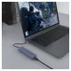 Savio AK-57 USB-C - 3 x USB-A HUB with RJ-45 Gigabit Ethernet adapter 5000 Mbit/s grey #4