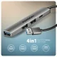 Axagon HUB USB HUE-STA, 4x USB ALU STRIP hub, 1x USB-A 5Gbps, 2x USB-A & 1x USB-C 480Mbps, kabel USB-A 12cm #2