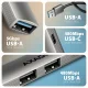 Axagon HUB USB HUE-STA, 4x USB ALU STRIP hub, 1x USB-A 5Gbps, 2x USB-A & 1x USB-C 480Mbps, kabel USB-A 12cm #3