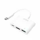 LogiLink 0.14m, 2xUSB-C/HDMI+USB A