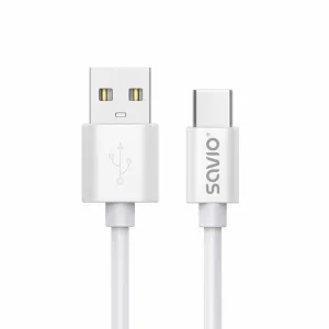 Savio USB cable 2 m USB 2.0 USB A - USB C White CL-168