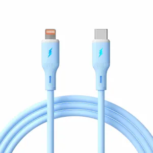 Akyga Cable USB type C / Lightning 1m AK-USB-72 30W Silicone Blue
