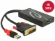 DeLOCK 0.3m, DVI 24+1 + USB-A/Displayport 20p