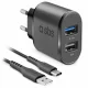 SBS USB travel charging kit with Type-C cable