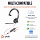 HP Blackwire 3315 Monaural USB-C Headset +3.5mm Plug +USB-C/A Adapter #2