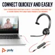 HP Blackwire 3315 Monaural USB-C Headset +3.5mm Plug +USB-C/A Adapter #4