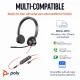 HP Blackwire 3325 Stereo USB-C Headset +3.5mm Plug +USB-C/A Adapter #2