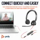HP Blackwire 3325 Stereo USB-C Headset +3.5mm Plug +USB-C/A Adapter #3