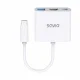 Savio AK-48 USB Typ C - HDMI, USB 3.0, PD, USB Type-C White - Hub - USB 3.0 #5
