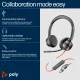 HP Blackwire 8225 Stereo Microsoft Teams Certified USB-C Headset +USB-C/A Adapter #3