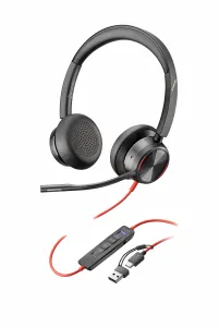 HP Blackwire 8225 Stereo Microsoft Teams Certified USB-C Headset +USB-C/A Adapter