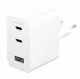 PanzerGlass empower by PanzerGlass Turbo 70W Charger incl. 2 x USB-C + USB-A EU Plug Silver White