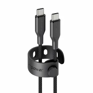 PanzerGlass empower by PanzerGlass Racing 60W USB-C to USB-C Cable USB 2.0 1.2M Space Black