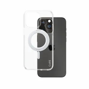 PanzerGlass CARE by PanzerGlass Case Transparent w. Silver Kickstand & MagSafe iPhone 15 Pro Max