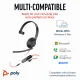 POLY Blackwire 5210 Monaural USB-C Headset +3.5mm Plug +USB-C/A Adapter #12