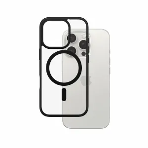 PanzerGlass HardCase Transparent w. Black MagSafe & Frame iPhone 16 Pro