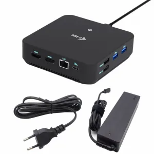 iTEC USB-C DP Dual HDMI Docking Station with Power Delivery 100 W + Universal Charger 100W