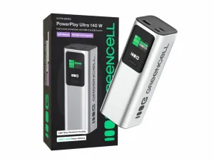 Green Cell GC PBGC25UD - Powerbank PBGC25UD, 25200 mAh, 140 W, 1x USB-A, 2x USB-C