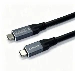 VivoLink USB-C to USB-C Cable 3m - USB4, 40Gbps, 100W PD, 8K, Enterprise-tested