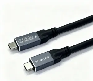VivoLink USB-C to USB-C Cable 1m - USB4, 40Gbps, 100W PD, 8K, Enterprise-tested