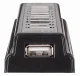 Manhattan USB-A 10-Port Desktop Hub, 10x USB-A Ports, 480 Mbps (USB 2.0), Bus or AC Power, Hi-Speed USB, Black, Three Year Warranty, Boxed (With Euro 2-pin plug) #4