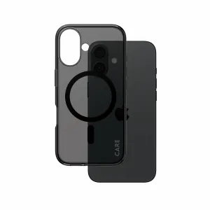 PanzerGlass CARE by PanzerGlass Smokey Case w. Black MagSafe iPhone 16