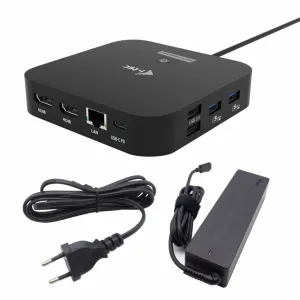 iTEC USB-C Dual HDMI Docking Station with Power Delivery 100 W + Universal Charger 100W