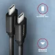 Axagon Data and charging USB 2.0 cable 1.1 m long. PD 60W, 3A. Black twisted. #3