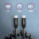Axagon Data and charging USB 2.0 cable 1.1 m long. PD 60W, 3A. Black twisted. #2