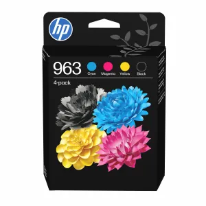 HP 963 4-Pack CMYK(4) Original Ink Cartridge Combo