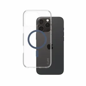 PanzerGlass CARE by PanzerGlass Urban Combat Case Transparent w. Blue MagSafe iPhone 16 Pro Max