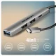 Axagon HUB USB HUE-STC, 4x USB ALU STRIP hub, 1x USB-A 5Gbps, 2x USB-A & 1x USB-C 480Mbps, kabel USB-C 12cm #2