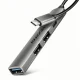 Axagon HUB USB HUE-STC, 4x USB ALU STRIP hub, 1x USB-A 5Gbps, 2x USB-A & 1x USB-C 480Mbps, kabel USB-C 12cm