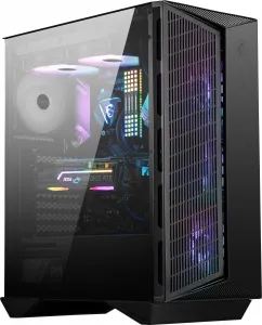 MSI MPG GUNGNIR 110M Mid Tower Gaming Computer Case 'Black, USB 3.2 Gen2 Type C, 3x 120mm RGB + 1x 120mm Fan, Mesh Front Panel, 1x Tempered Glass Panels, ATX, mATX, mini-ITX'