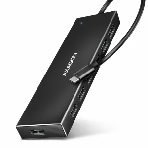 Axagon HUE-F7C 7x USB 3.2 Gen 1 ALU FLAT hub micro power IN 30cm USB-C