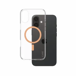 PanzerGlass CARE by PanzerGlass Urban Combat Case Transparent w. Peachy MagSafe iPhone 16 Plus