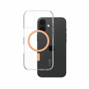 PanzerGlass CARE by PanzerGlass Urban Combat Case Transparent w. Peachy MagSafe iPhone 16