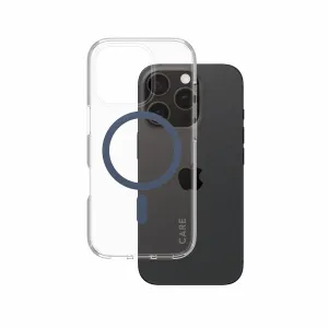 PanzerGlass CARE by PanzerGlass Urban Combat Case Transparent w. Blue MagSafe iPhone 16 Pro