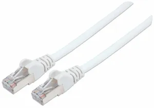 Intellinet Network Patch Cable, Cat7 Cable/Cat6A Plugs, 7.5m, White, Copper, S/FTP, LSOH / LSZH, PVC, RJ45, Gold Plated Contacts, Snagless, Booted, Polybag