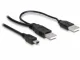 DeLOCK 2x USB2.0-A male / USB mini 5-pin