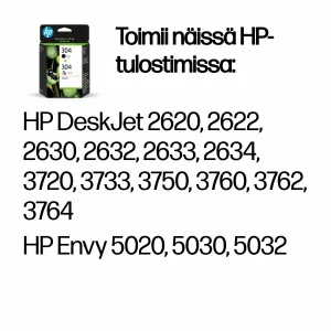 HP 304 2-pack Black/Tri-color Original Ink Cartridges