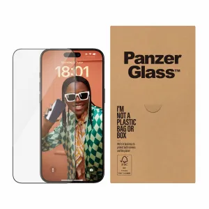 PanzerGlass Screen Protector iPhone 15 Pro Max Ultra-Wide Fit w. EasyAligner Bulk