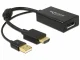 DeLOCK 0.245m HDMI+USB2.0-A/DisplayPort